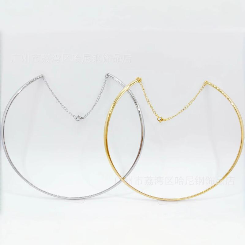 Edelstahl Halsband 4mm Gold Damen Personalisierter Modeschmuck Personalisierter Metallring Schlüsselbein Choker Halskette Schmuck