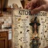 Vintage Kitchen Witchery Herb Guide Aluminum Wall Decor Metal Tin Sign for Cooking and Home Decoration Rustic Style