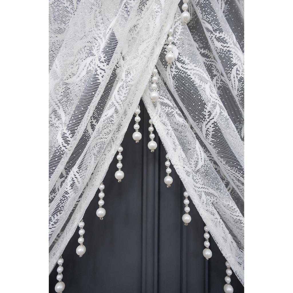 Seher Cruve Yanki Theater-Tüllvorhang mit Perlen