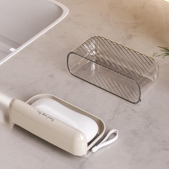 Yousheng Travel Soap Case with Lid Leakproof Soap Container with Drainage Layer Portable Bar Soap Holder for Camping Gym Bathroom Kitchen Dormitory