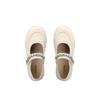 Sheepskin Version Dissolved Shoes Rhinestone Word with Velcro Big Shallow Mouth Mary Jane Half Drag Canvas Shoes Women