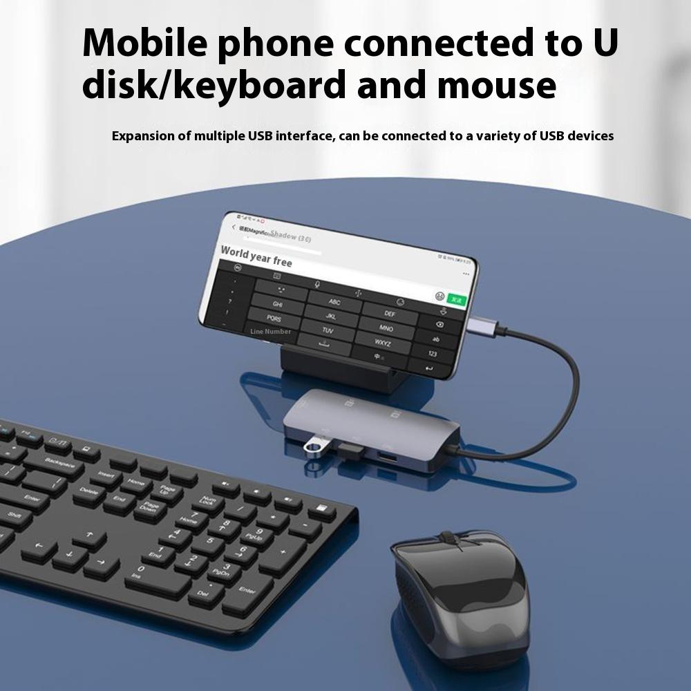 ONTEN UC910 6 In 1 4K HD Docking Station with Ethernet Port Multifunction USB C Hub for Mac Laptop