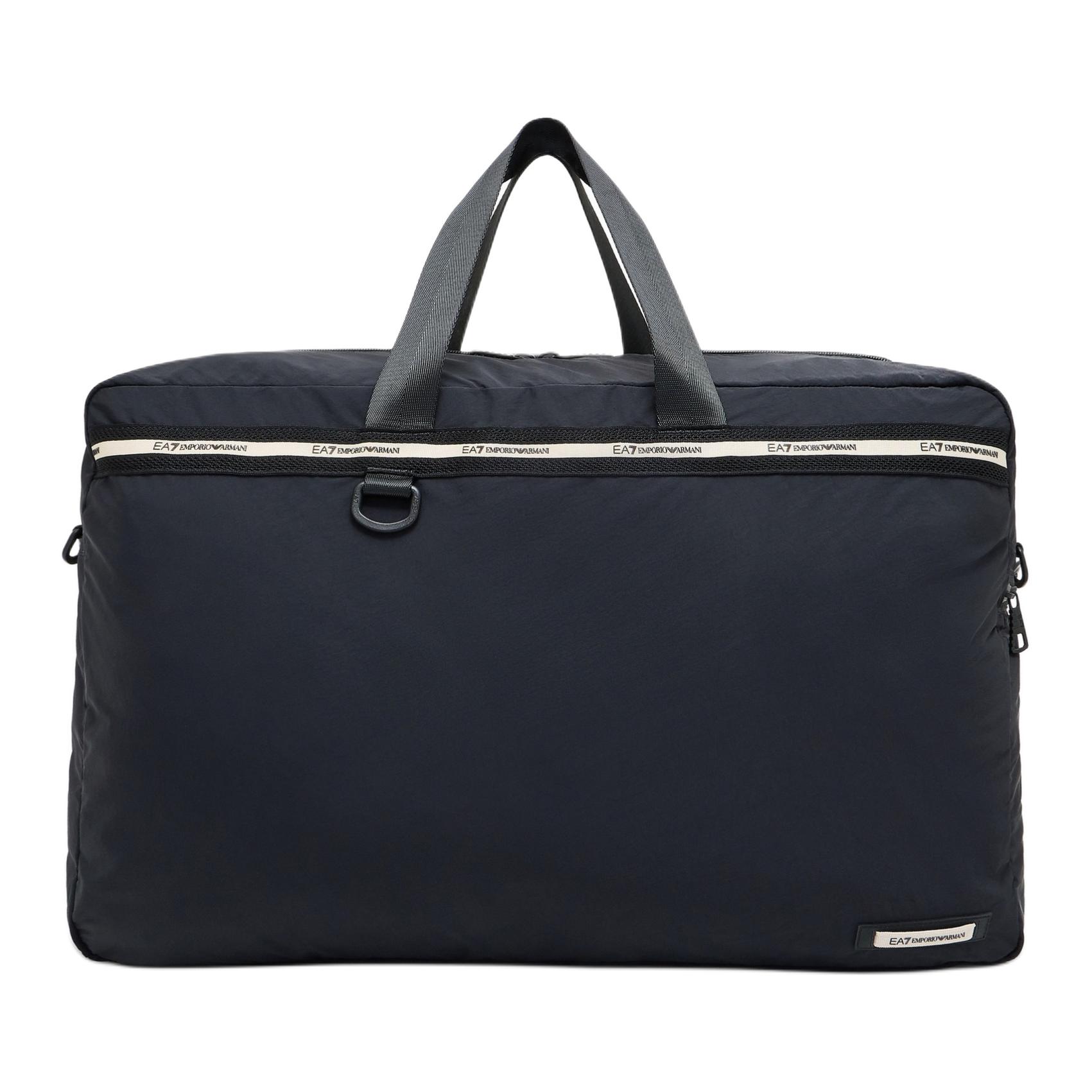 

Emporio Armani EA7 Large Capacity Zipper Closure Detachable Shoulder Strap Nylon Tote Shoulder Gym Bag Unisex Gym Bag Black 7X000635AF23098UC-001 Basic Set (Bag+Dust Bag)