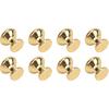 JTLB 8pcs 1:12 Scale Miniature Round Head Pull Handle Metal Simple Dollhouse Door Handle Knobs (Golden)
