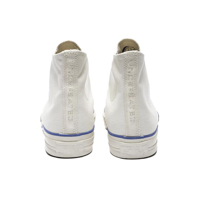 Undefeated x Converse Chuck 70 High Fundamentals - Parchment Unisex Sneakers White Black Imperial-Blue 171161C