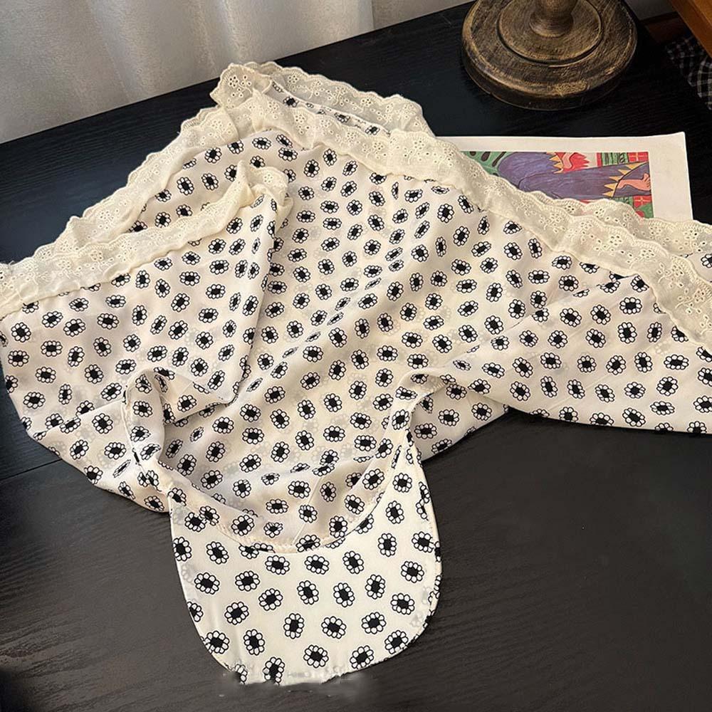 Leopard Print Scarf Peaked Cap Floral Strappy Bandana Cap Driving Triangle Headscarf Hat  Camping