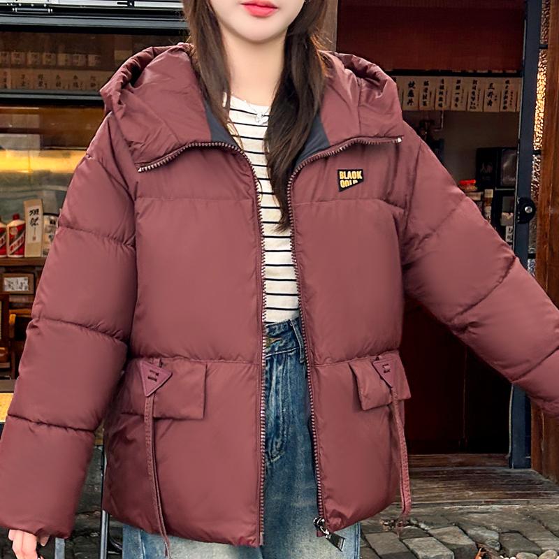 Plus Size L-6XL Women's Short Parkas Winter Coats Hooded Elegant Loose Thick Warm Lady Jackets Winter Long Sleeve Outerwears