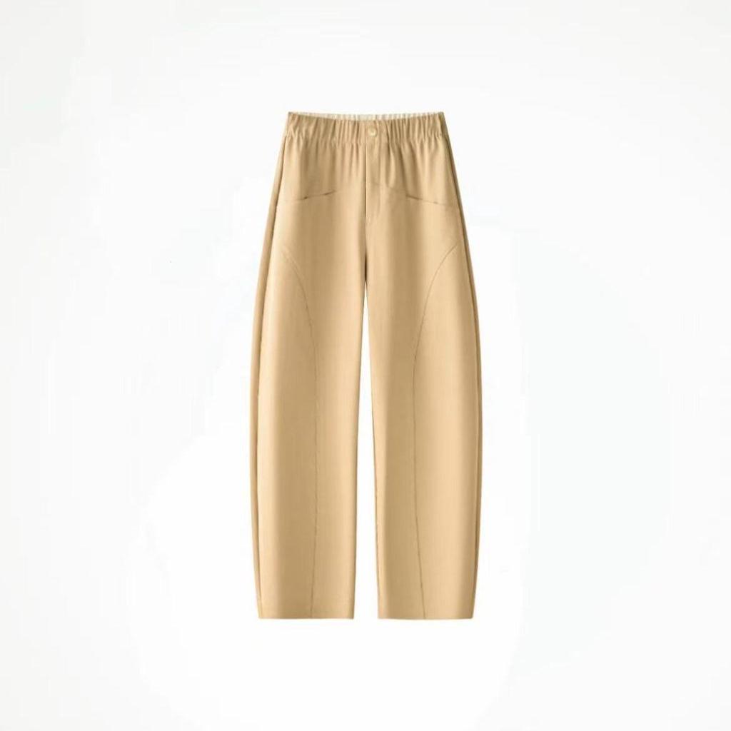 Women's High-Waisted Casual Scythe Pants - Spring/Summer 2026, Slimming Loose Drape, Thin Style
