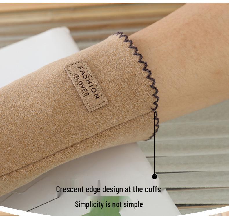 Women's Touchscreen Velvet-Lined Cold-Proof Cycling & Driving Gloves for Autumn/Winter