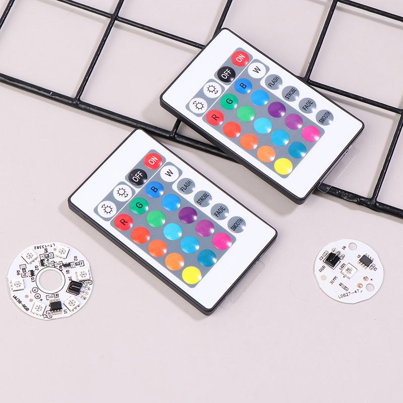 Dc5V Low Voltage Led Rgb Light Board 16Colors Colorful Gradient Round Lamp Board With Remote Control Usb Diy Night Ambient Light