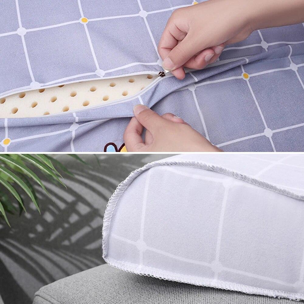 2 Pcs Washable Latex Pillow Pillowcases for Adults and Children Latex Printed Pillowcases