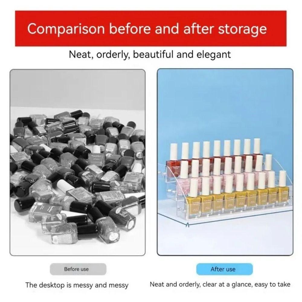 3/4/5/6/7 Layers Nail Polish Display Stand Clear Jewelry Stand Storage Box Nail Salon