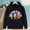 Korean KPop Demon Hunter Cartoon Girls Boy Hooded Sweatshirt Warm Children's Wave Fashion Casual Tops Casual Girls Clothing
