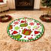 60/90/120cm Christmas Cute Floral Tree Skirt Warm Atmosphere Floor Mat Decoration Rug