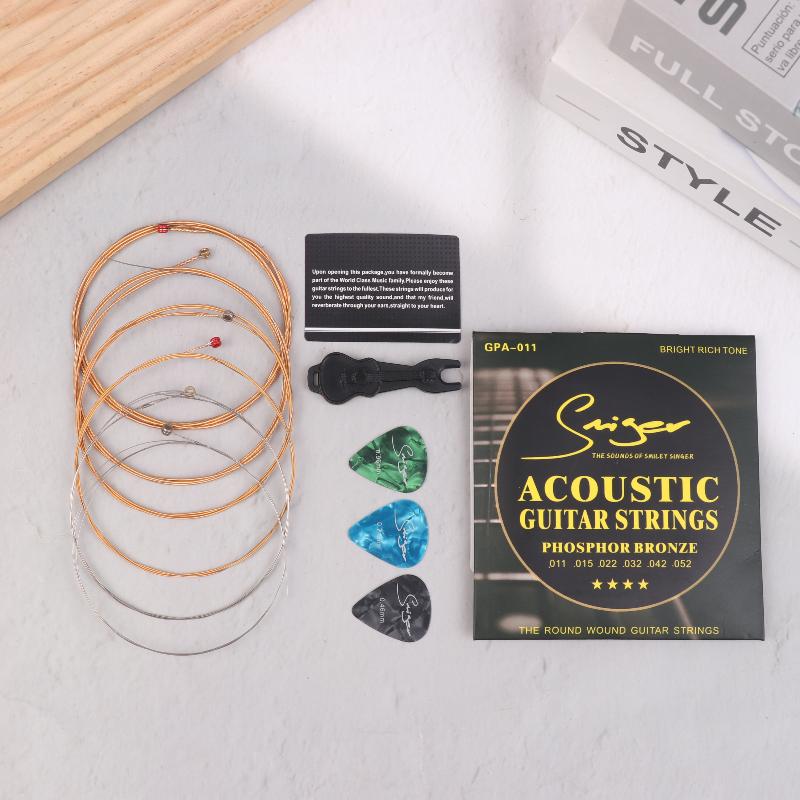 New Acoustic Guitar Strings Smooth Feel Non-oxidation Ballad Guitar String Set Ethnic Plucked Instrument Accessories