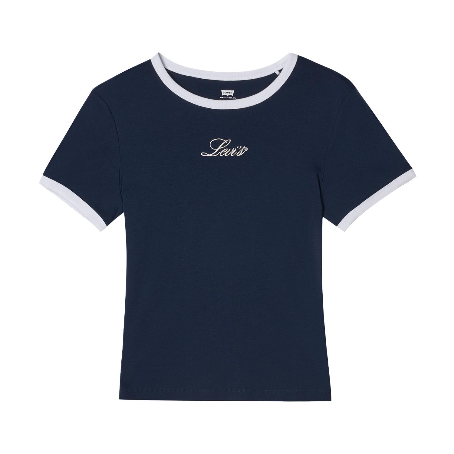 Levis Slim American Vintage Повседневная приталенная футболка с вышитым логотипом Женские топы A3519-0063 XS