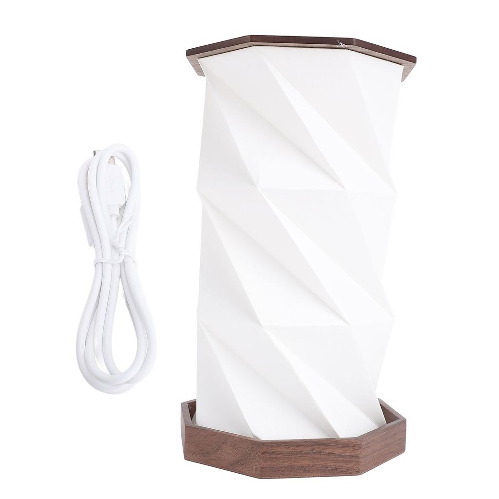 Bedside Table Lamp Dimmable Touch Lamp Battery Operated Night Light Rotating Foldable Paper Lantern