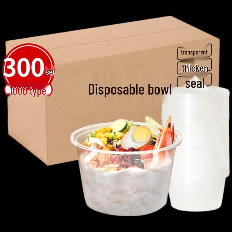 Durable Plastic Round Bowls with Lids
