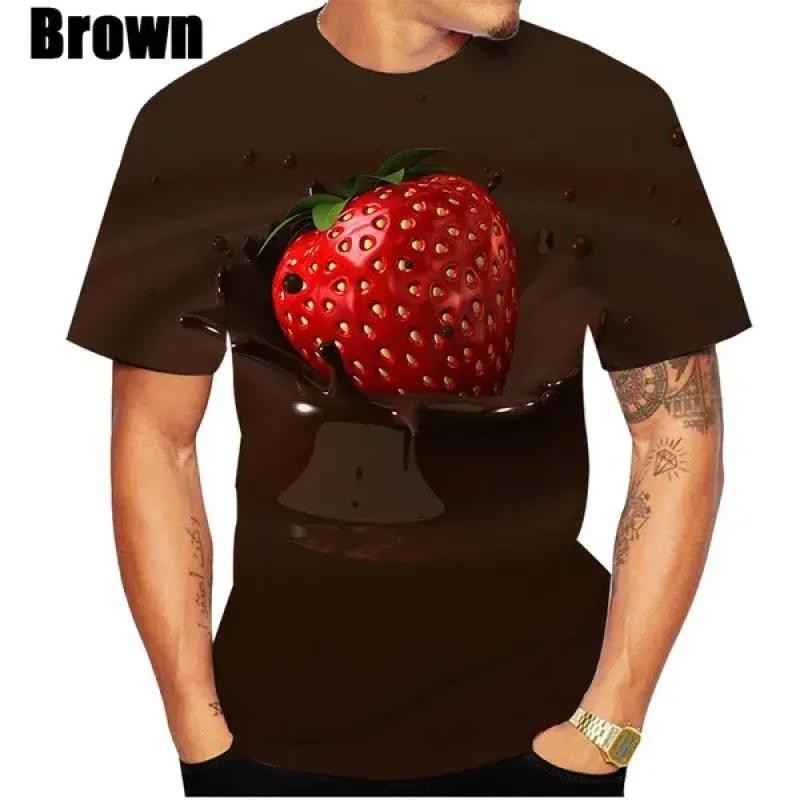 

Мужская/женская футболка Haikyuu с 3D клубникой и 3D принтом, с короткими рукавами и круглым вырезом, мужские топы, одежда больших размеров, S ~ 6xl, большие размеры 6XL