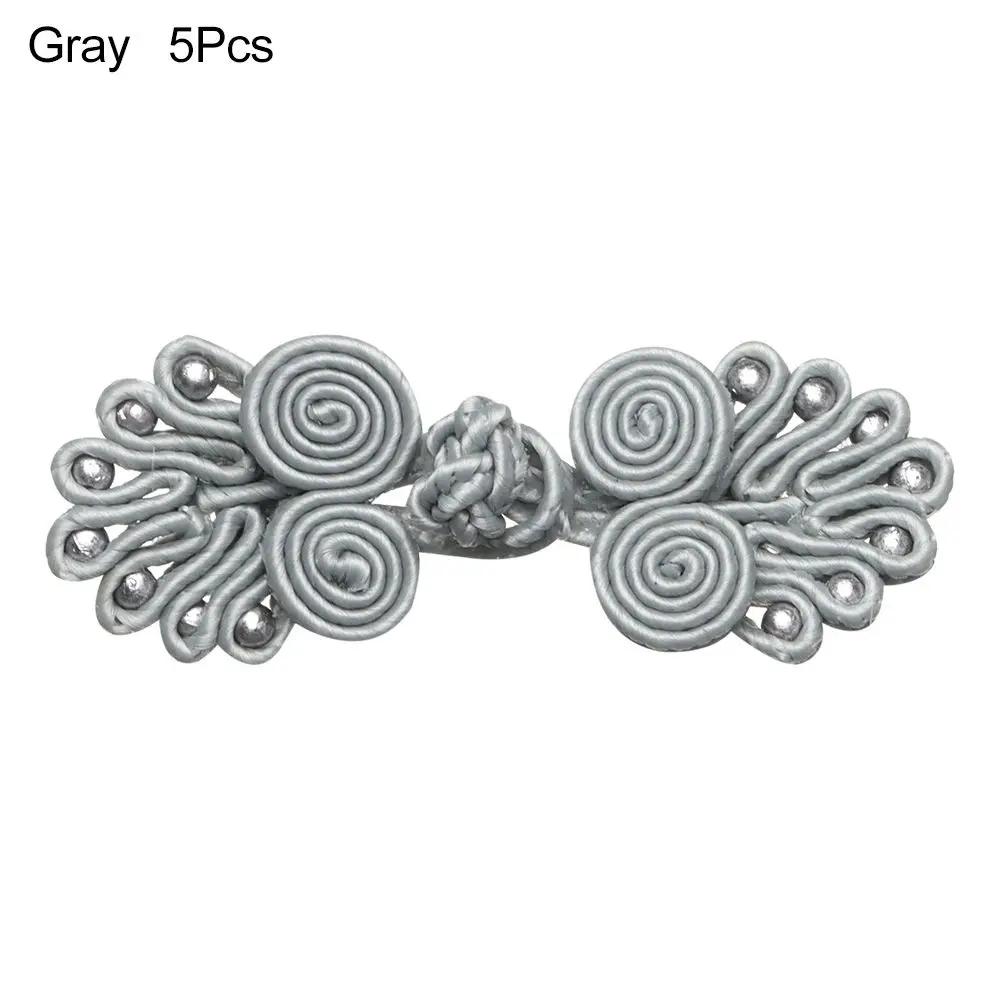 5Pcs Nylon Buttons Chinese Knot Button Chinese Handmade Cheongsam Buttons Knot Fastener Closures DIY Sewing Clothing Accessories