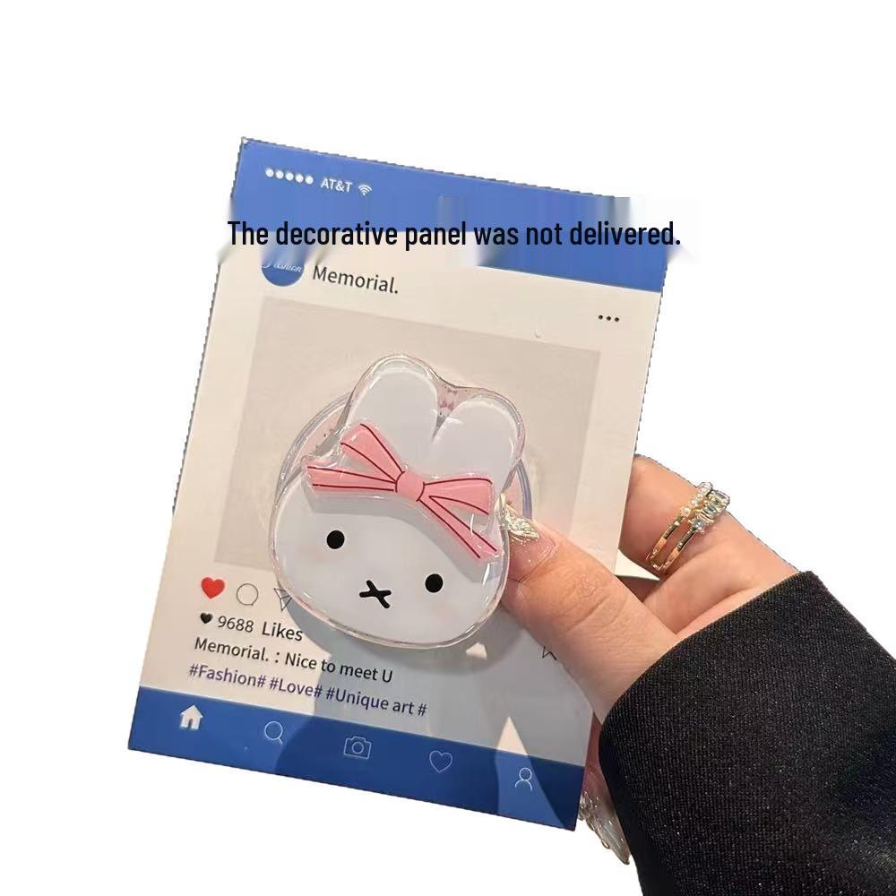 MAGsafe Cartoon Rabbit Suction Phone Stand with Airbag, Retractable, Foldable, and Detachable Design.