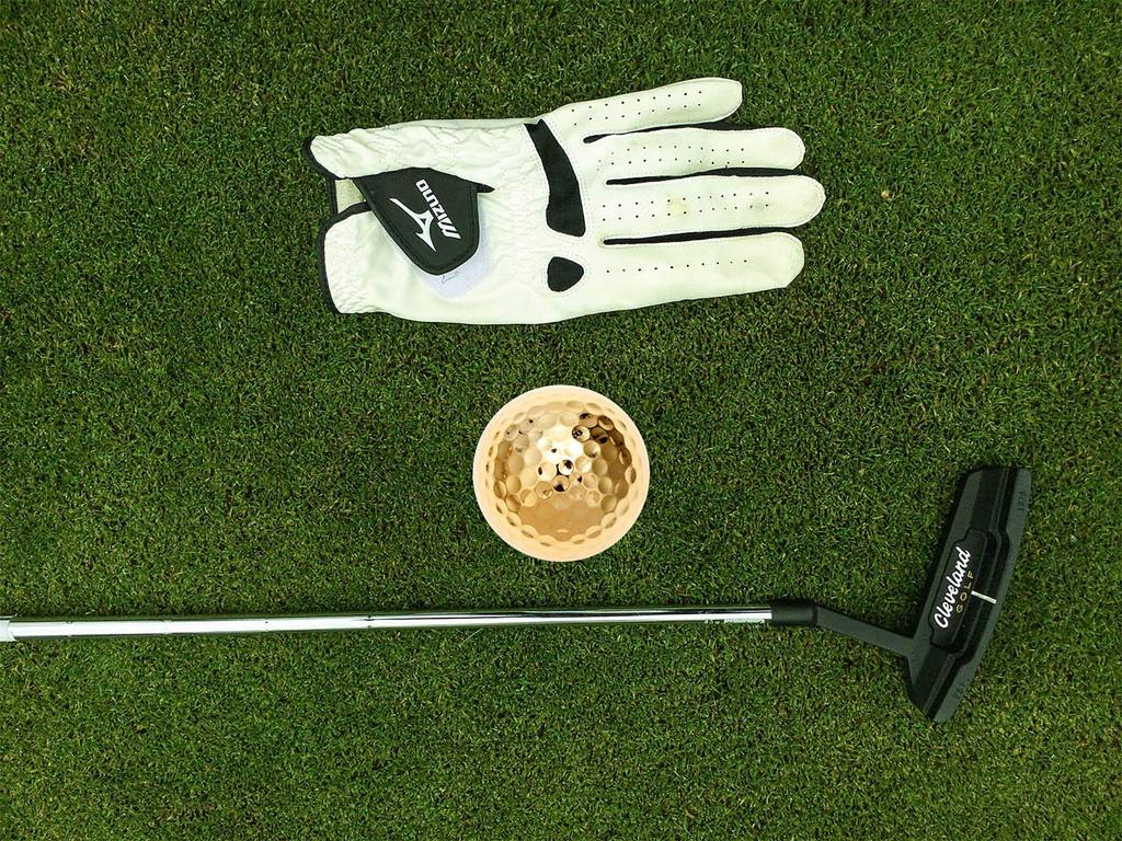 MUXSAM 6 stk Golf Øvelsesball Putter Øvelsesball Golfball Uoffisiell Ball Gull Gullblad Premie Gave