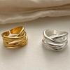 Offene Ringe für Damen Herren Mode Paar Handgemacht Unregelmäßige Linien Ring Party Schmuck Allergiepräventiv Geschenk