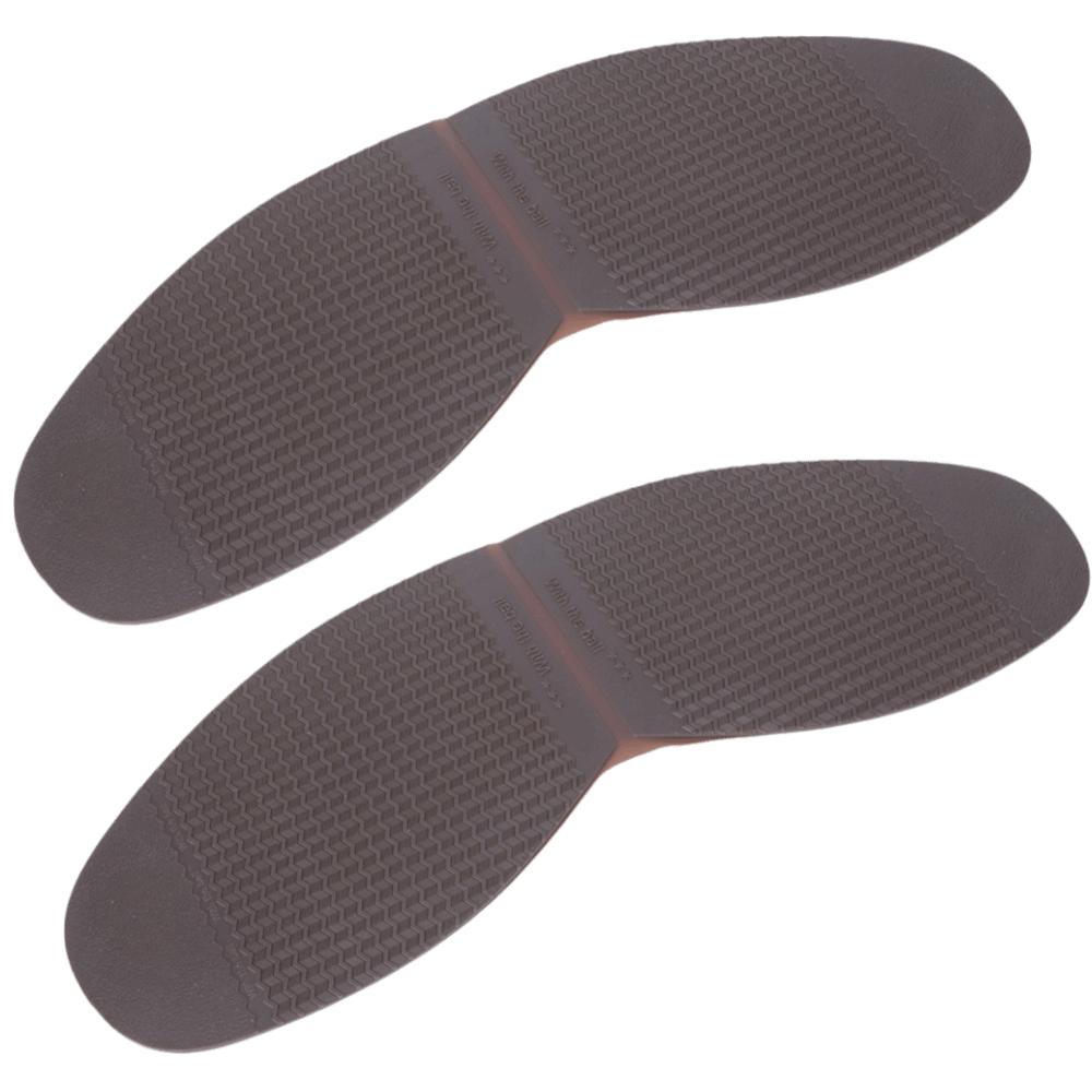 2pcs Rubber Material Shoe Repair Soles Black & Brown Rubber Forefoot Pads Shoes Repair