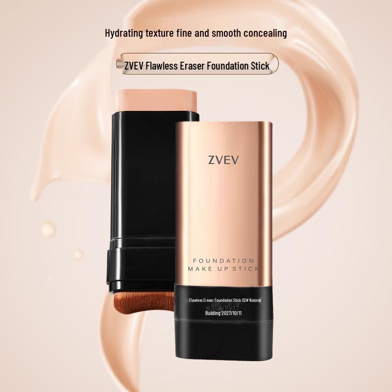 Flawless Coverage Waterproof Foundation Stick - Brightening, Long-lasting, Natural, No Caking, Light & Translucent.