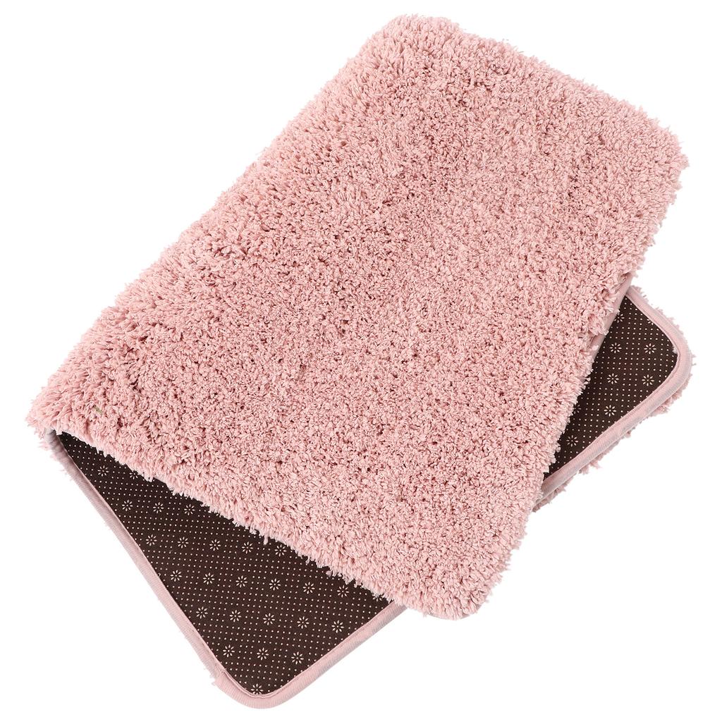Bathroom Rug Soft Absorbent Bath Mat Non-Slip Bottom Easy Clean Floor Pad for Tub Shower Home Use Soft Bath Rug