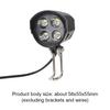 E-Bike Horn Light Electric Bicycle 4 LED Headlight 12W Waterproof 2 In 1 Horn and Light Switch Bicycle Flashlight