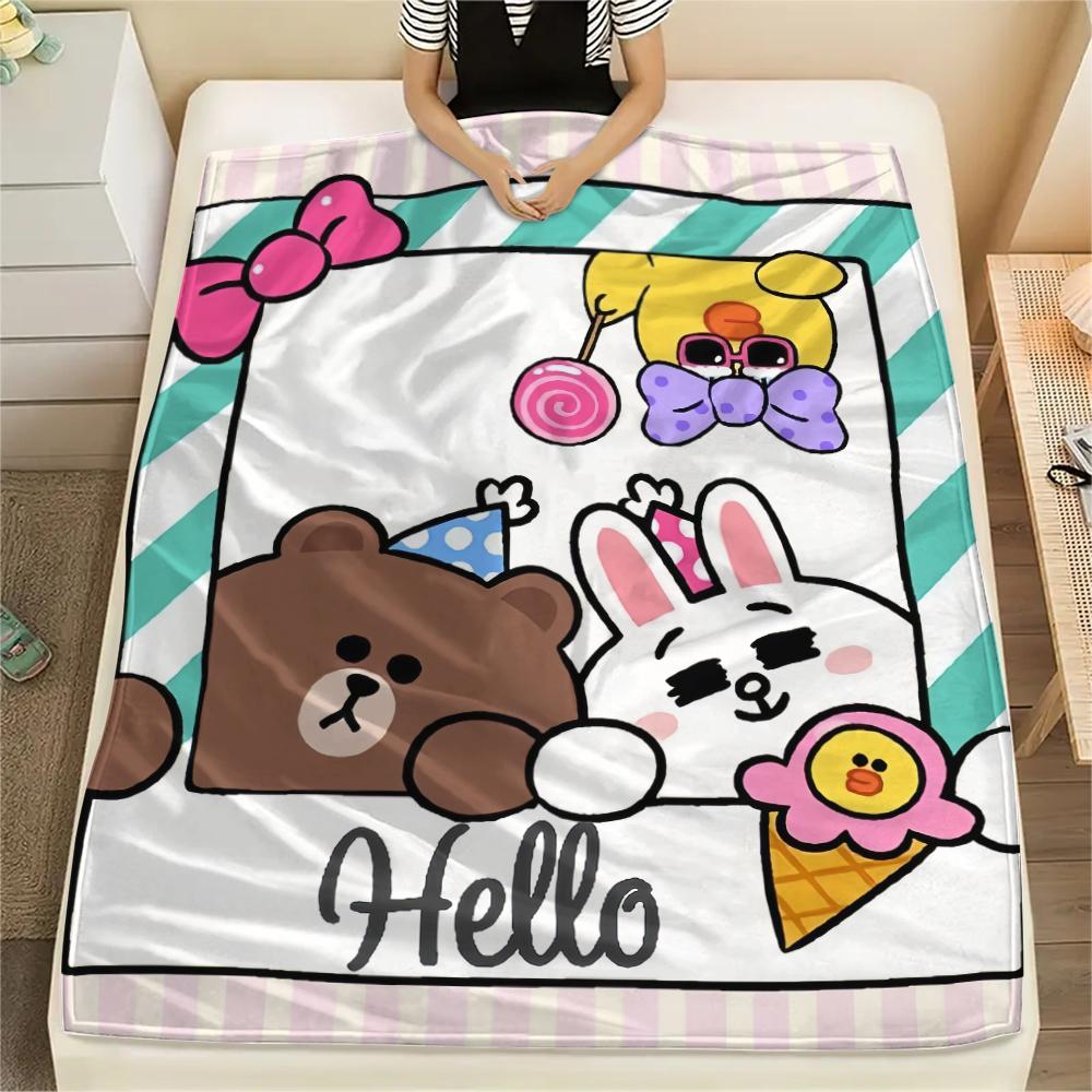 LINE FRIENDS Kawaii Blanket, Soft Throw for Home Bedroom, Perfect Gift for LINE FRIENDS Fans.chl