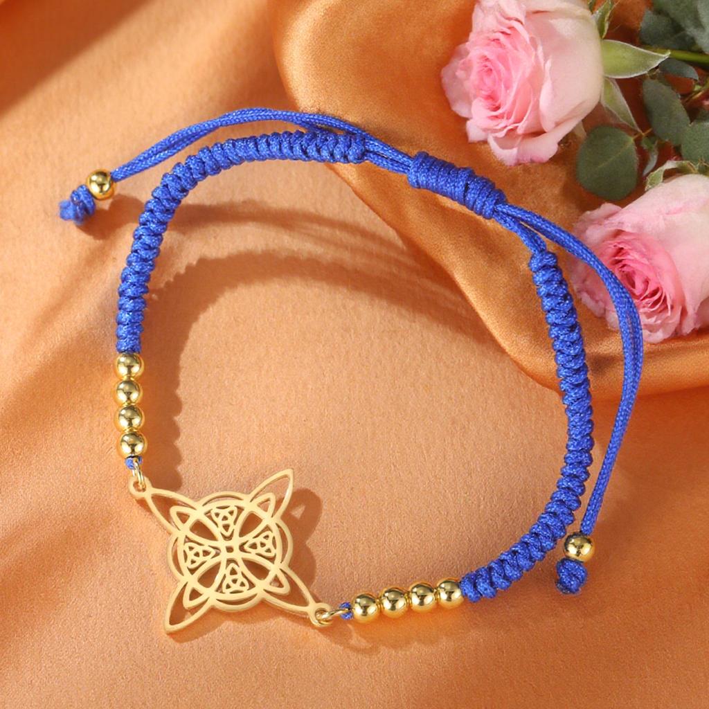 Dawapara Keltský Triquetra Uzel Trojice Náramek Wicca Symbol Nerezová Ocel Irský Dárek Amulet Štěstí Šperk