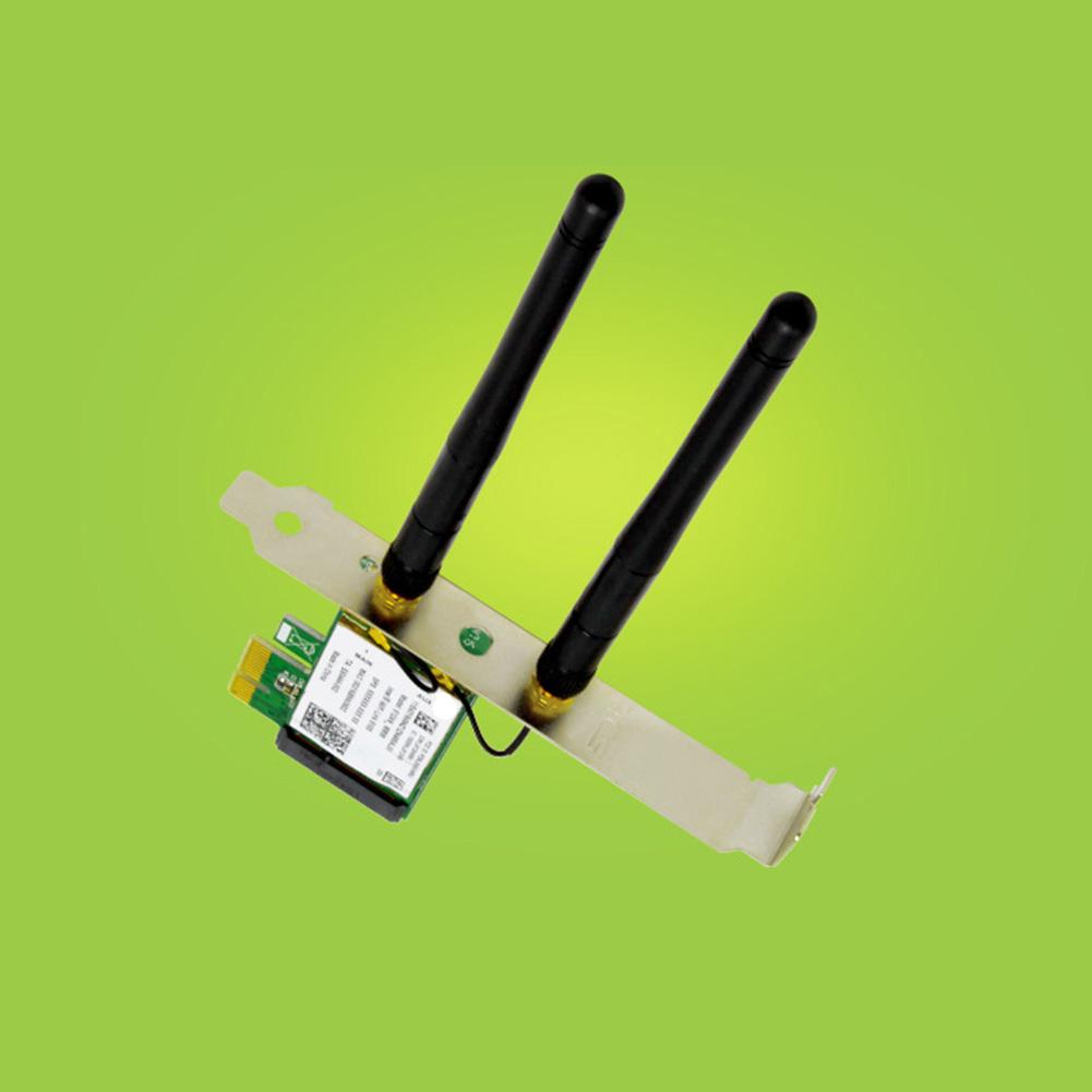 Scheda Di Rete WiFi Desktop PCI-E Dual Band 2.4G/5G 300 Mbps Con Bluetooth 4.0 E Antenna – Plug And Play, Chipset AR5B22