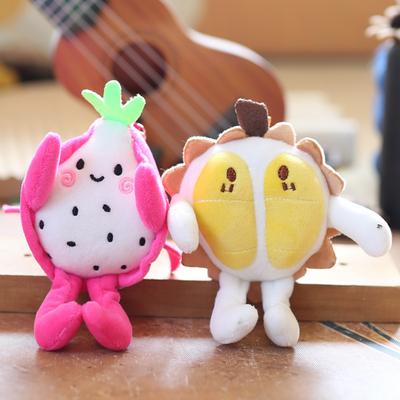 Cute Cute Fruit Dragon Fruit Pendant Plush Toy Doll Durian Bag Hanging Keychain Doll