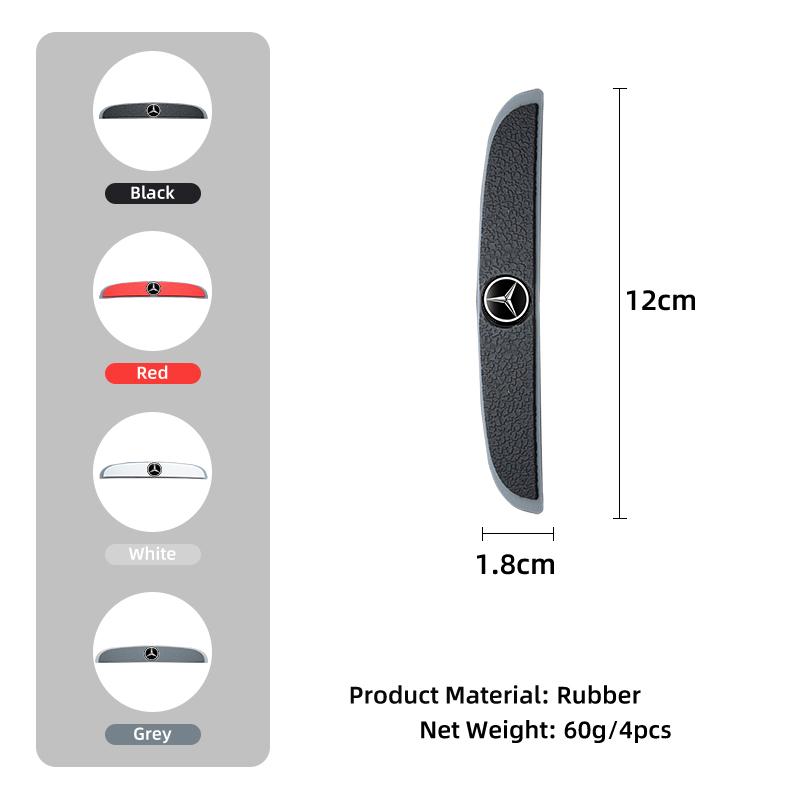 GLC GLB 4pcs Car Anti-collision Sticker Door Rearview Mirror Edge Guard Strip For Mercedes Benz AMG A C E Class C180 C200 C260