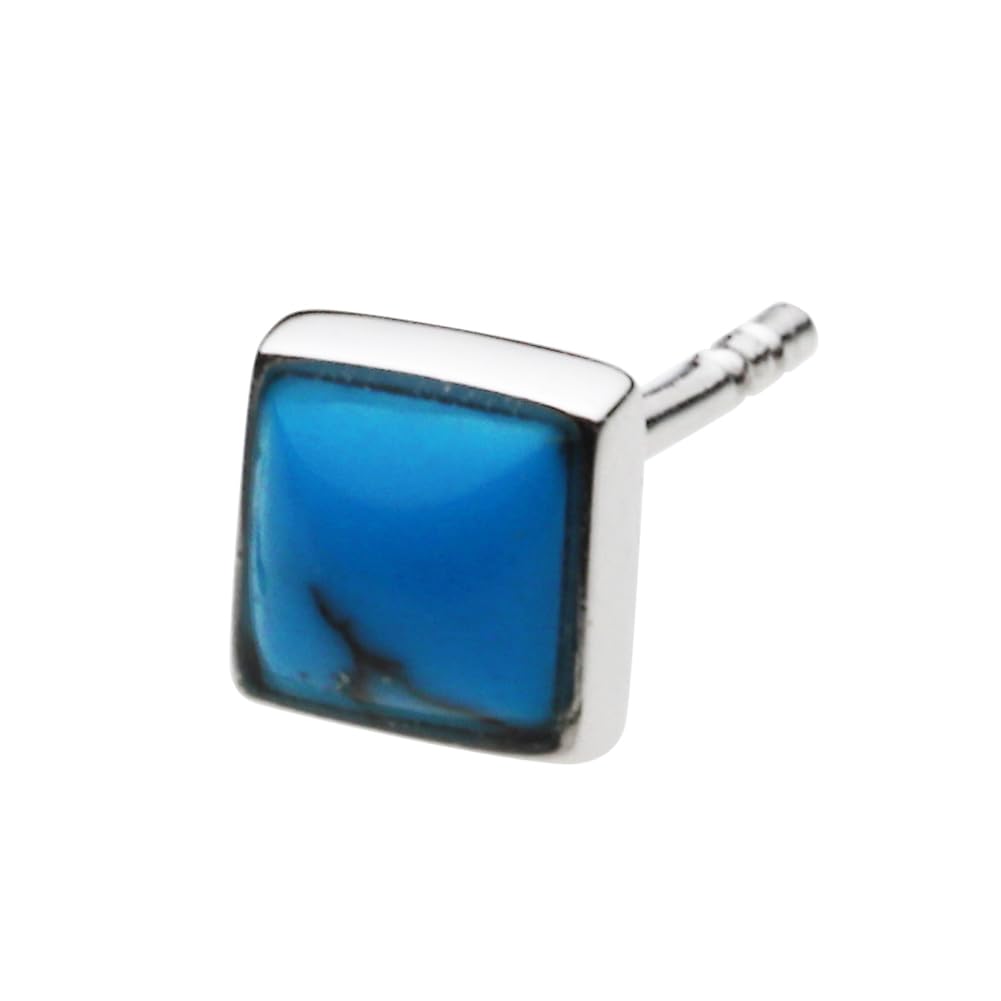 

Square Stone Earrings Turquoise 925 Silver e0545tq [Cenote] [Silver Accessories]