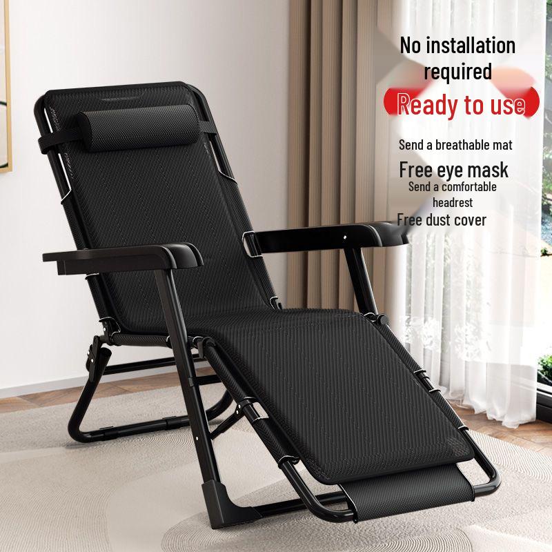 Portable Folding Lounge Chair Bed for Office, Naps, Camping, and Relaxation