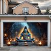 2D Flat Lord Shiva Cave Meditation Backdrop Hindu God Puja Photo Background
