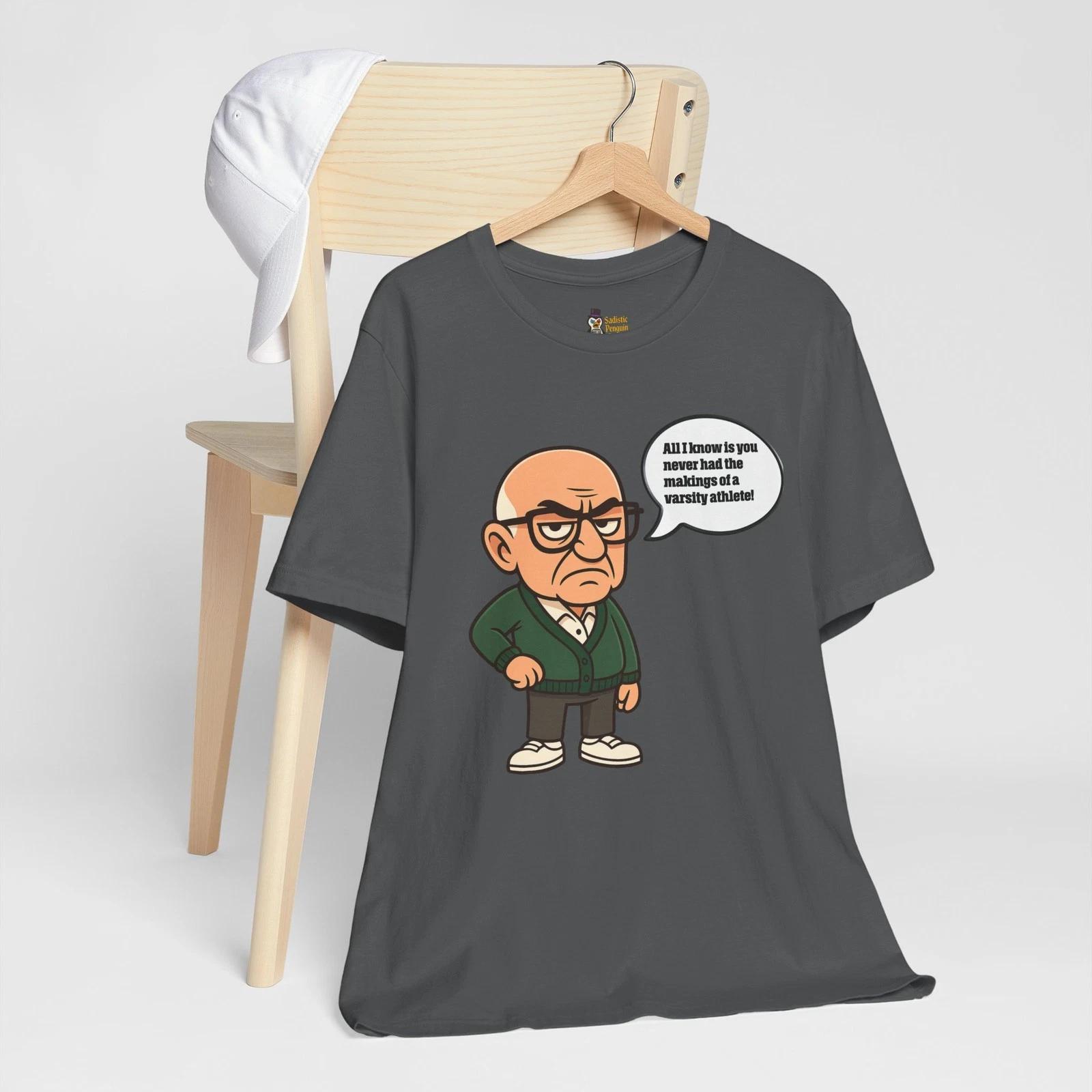 

Funny Sopranos T-Shirt, Varsity Athlete Quote, Big Head Caricature Tee XL