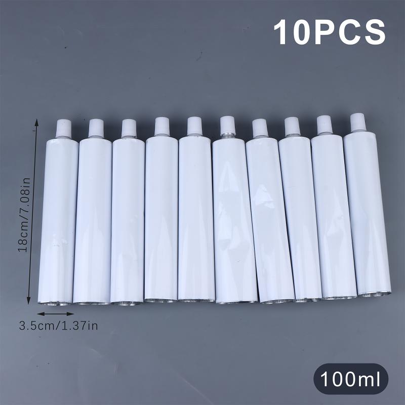 10 Pezzi Tubetti di Alluminio Vuoti per Pittura 30/60/100 ml Tubetti per Pittura per Conservare Pittura Acrilici Acquerelli Guazzi Oli e per Fare Pittura