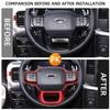 ABS Car Steering Wheel Panel Cover Trim Frame Decoration Sticker For Ford F150 F-150  -2024 Car Accessories