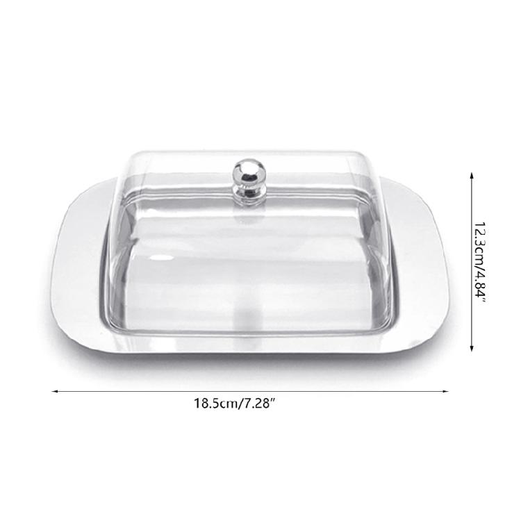 Zeitgenössische Metall-Butterdisplay-Schale Butteraufbewahrungsschale mit Deckel Küchenwerkzeug
