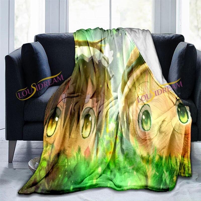 Anime feito no abismo impressão lance cobertores bebê quente sofá cama sala de estar durável decoração para casa cobertor de flanela para adultos e crianças