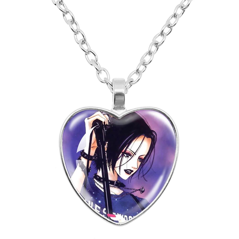 Japanische Anime Mode NANA Manga Osaki Glas Herz Halskette Figur Schmuck Fans Tasche Anhänger Geschenke Für Mädchen