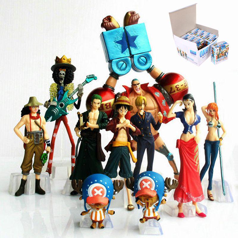 

Аниме 10 шт. Новый Мир Ван Пис Луффи Нами Набор Фигурок Экшн Детский Подарок Игрушка