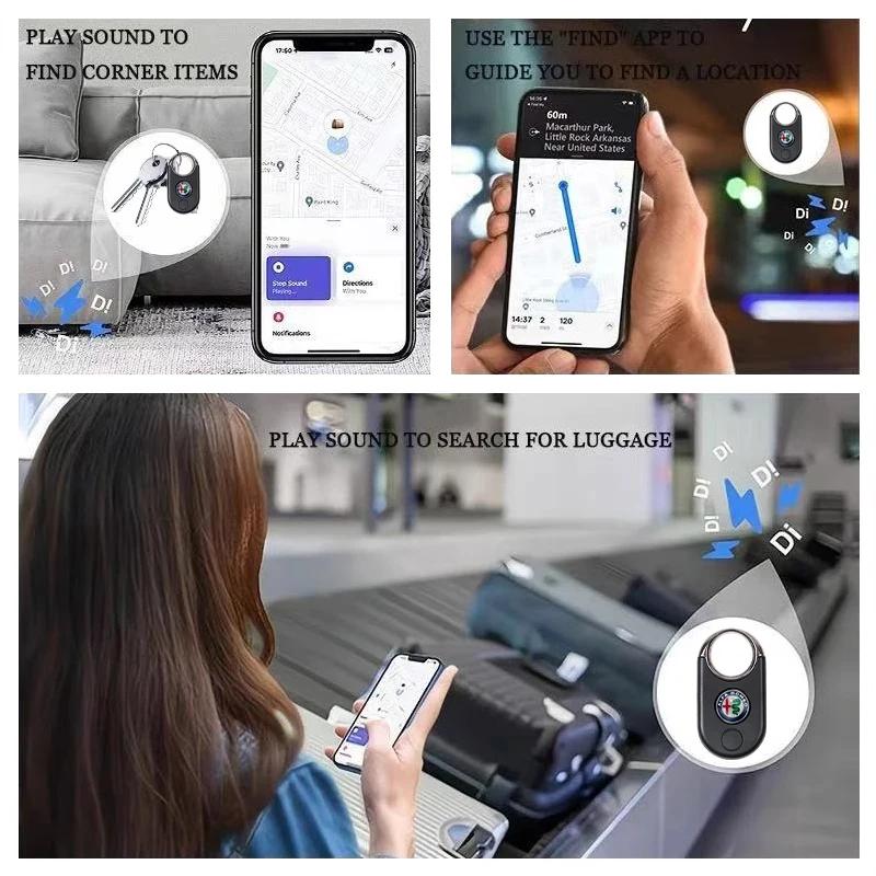Autoaufkleber Für Alfa Romeo GPS-Tracker Für Handy-Tracker Funktioniert mit Google Find My Bluetooth-Ortungsgerät Finder Globale Positionierung A