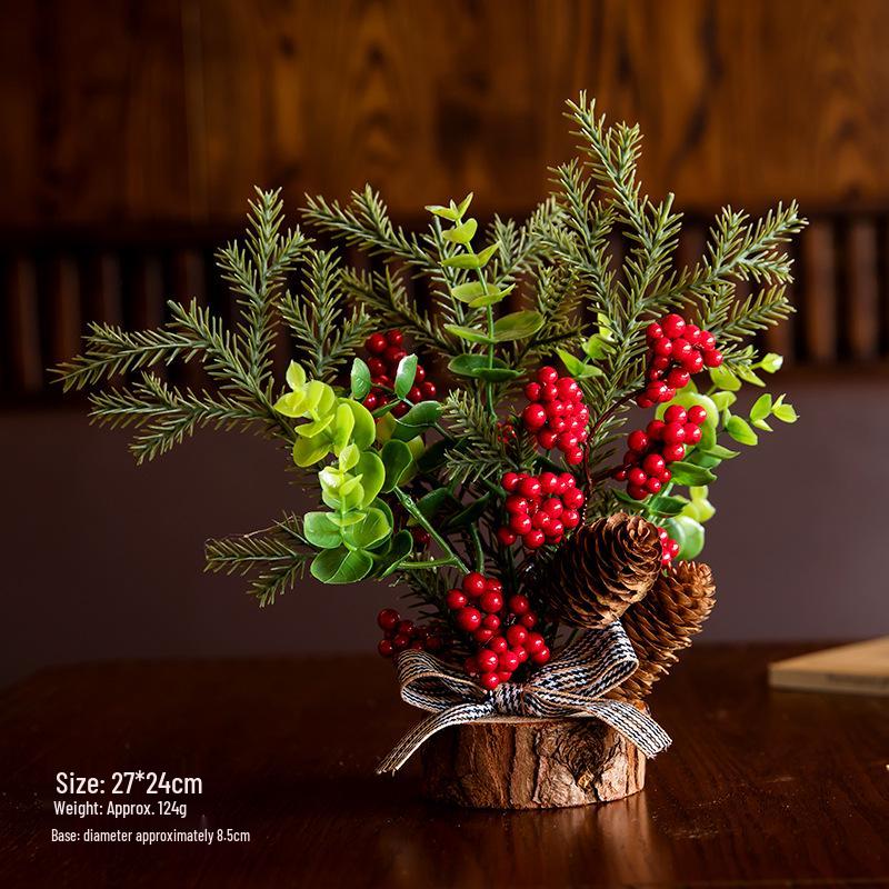 

Mini Christmas Tree Tabletop Ornament for Dining & Cafe Decor