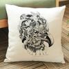 Eagle Pillows Home Decor Black Sketch Tatoo Stylish Birds Nightowl Hawk Swan Cushion Cover High Quality Sofa Pillow Case 45X45Cm