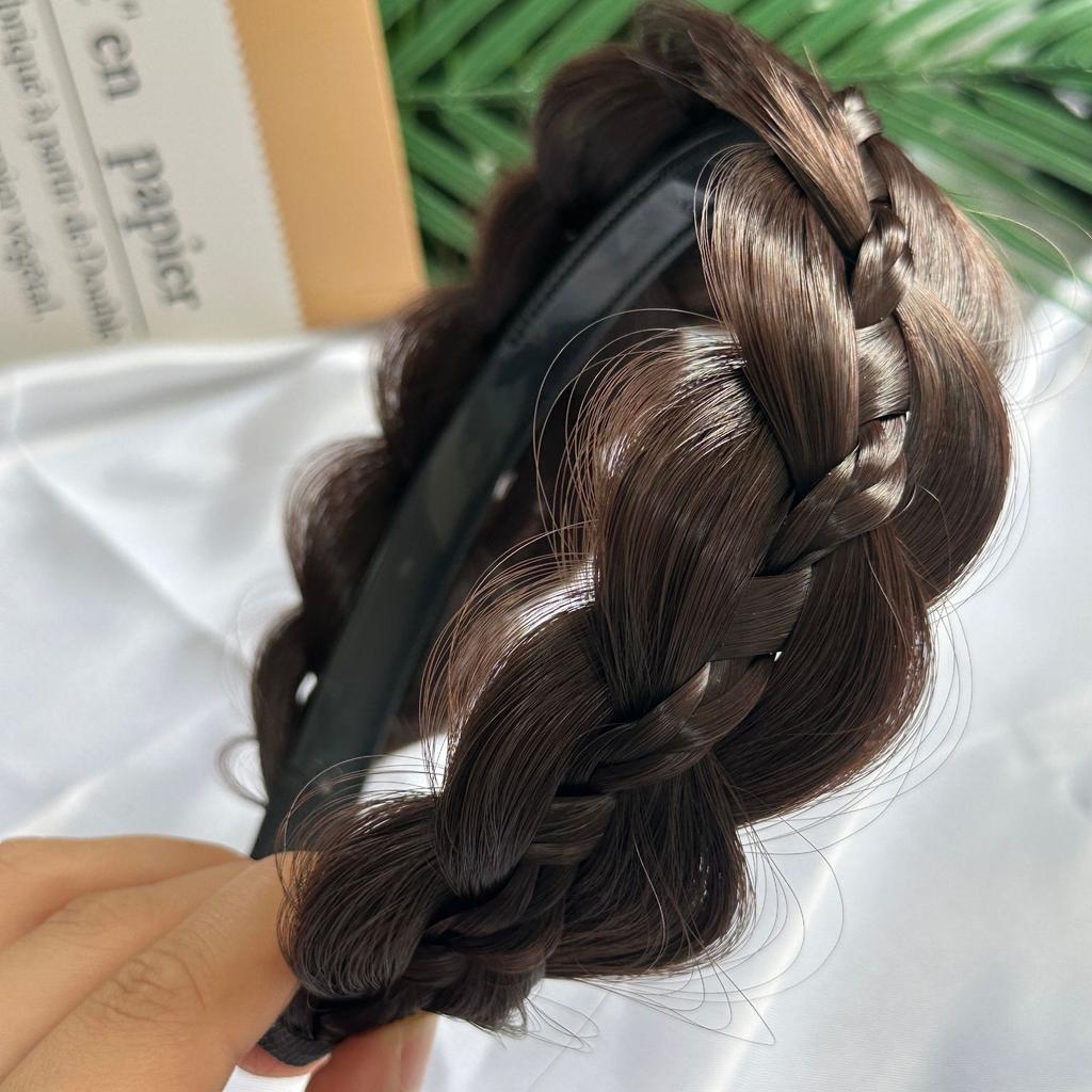 1pc Wig Twist Headbands for Women Wide Fishbone Braids Hairbands Handmade Retro Head Hoop Styling Headwear Accessories